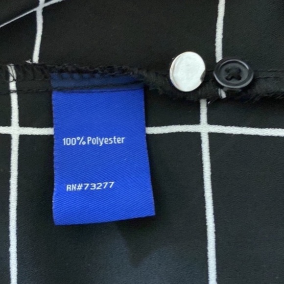 Apt. 9 (petite) PXXL black & white geometric/square button down dress bl… - Picture 13 of 13